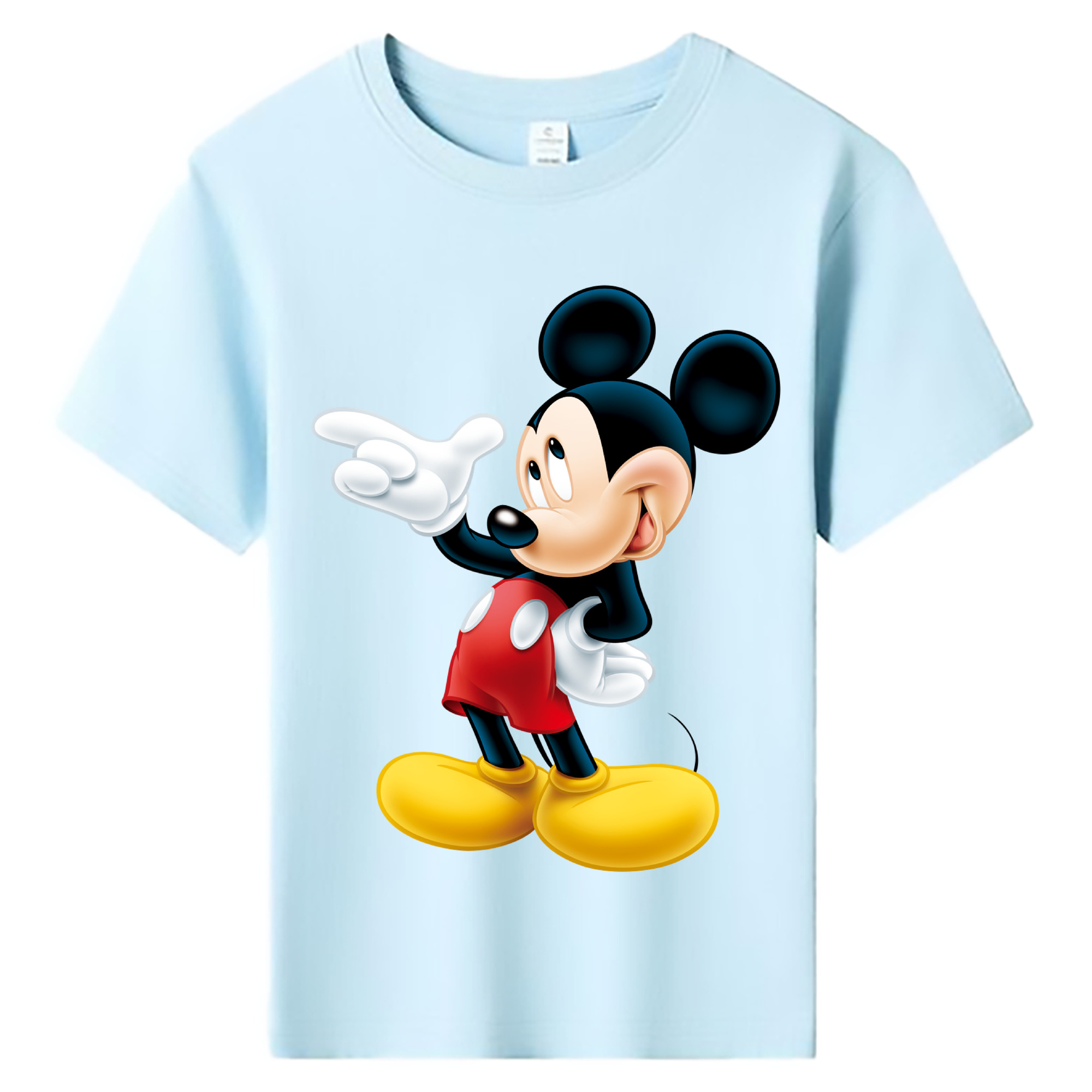 ミッキーマウス Mickey Mouse 綿100％キッズTシャツ（フロントプリント）